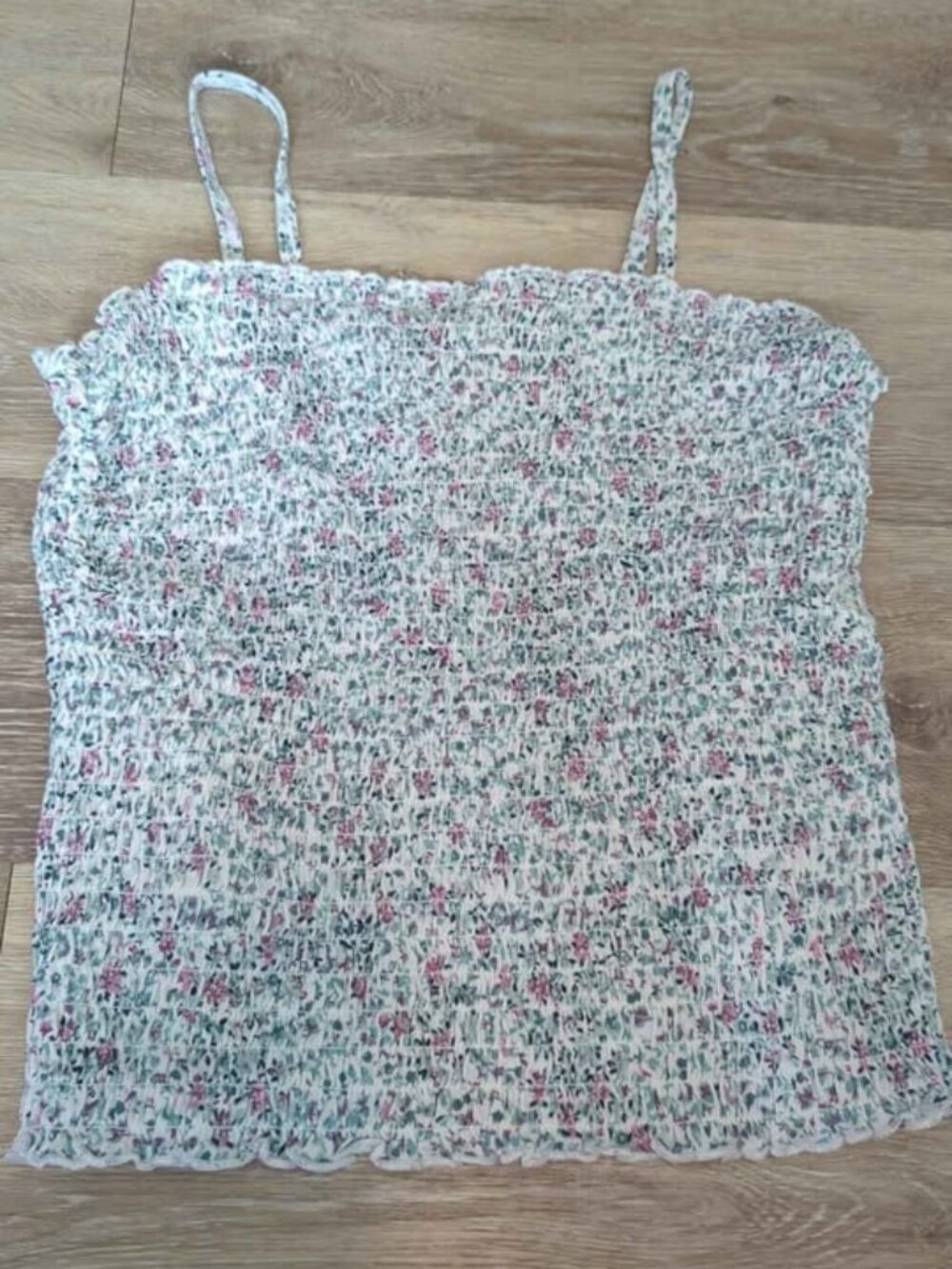 Abercrombie Kids floral smocked cami top 13/14